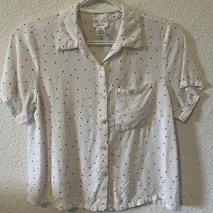 Women’s Polka Dot Button Down Blouse